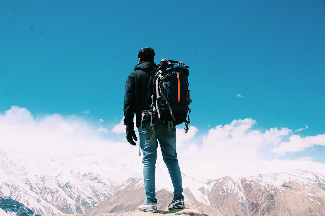 A man with backpack