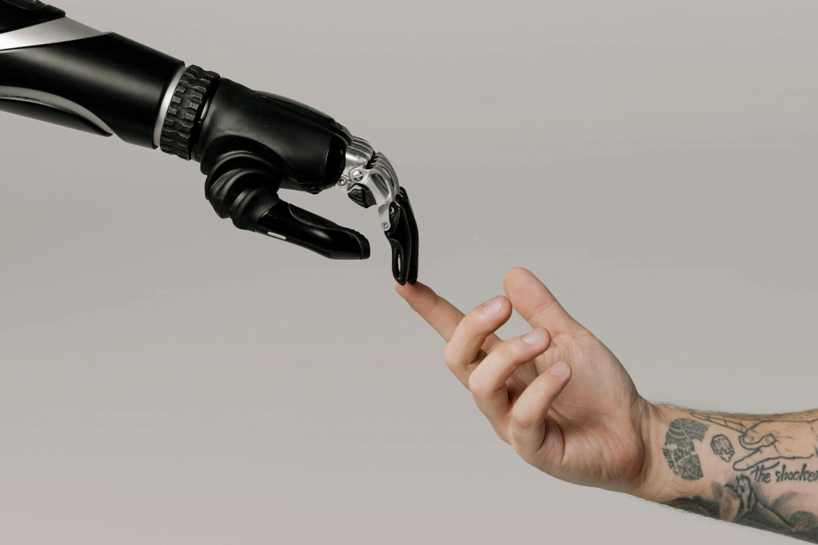 AI and Human finger touch