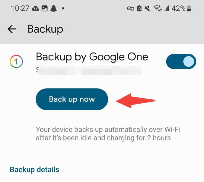 Backup by Google One