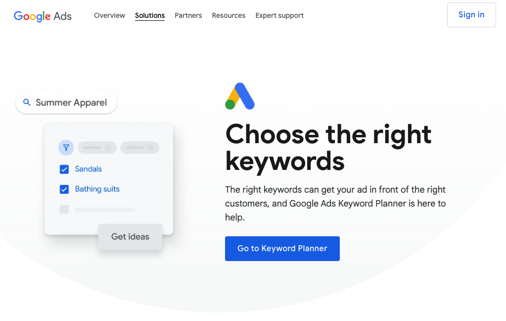 Google Keyword Planner