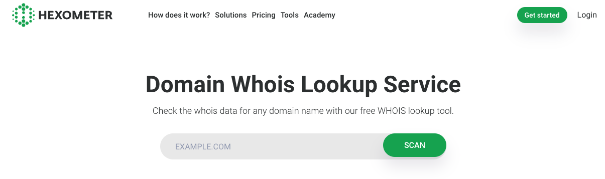 Hexometer Domain Lookup