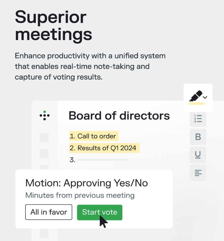 Board Portal Unified Dashboard