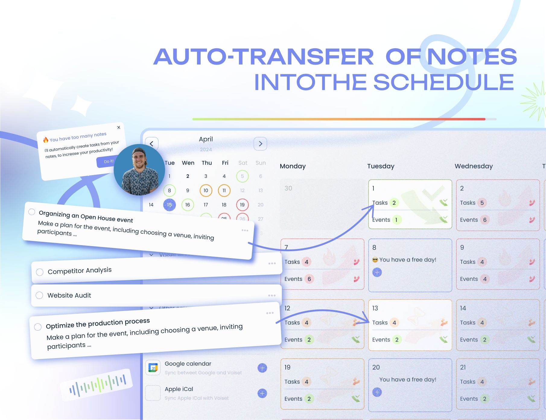 Auto Transfer Of Notes Into The Schedule