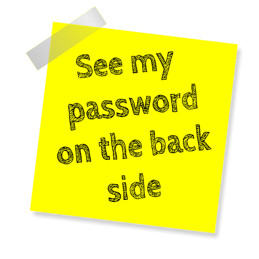 Password on back of sticky note