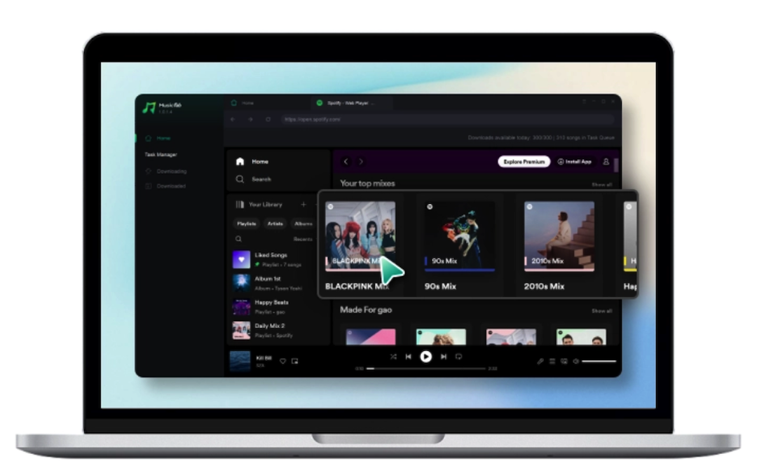 Spotify App on Desktop