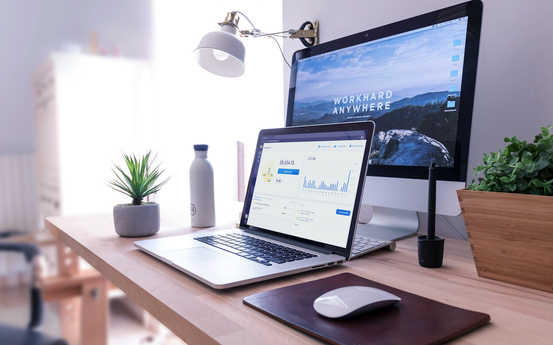 Laptop and Monitor on a Desk