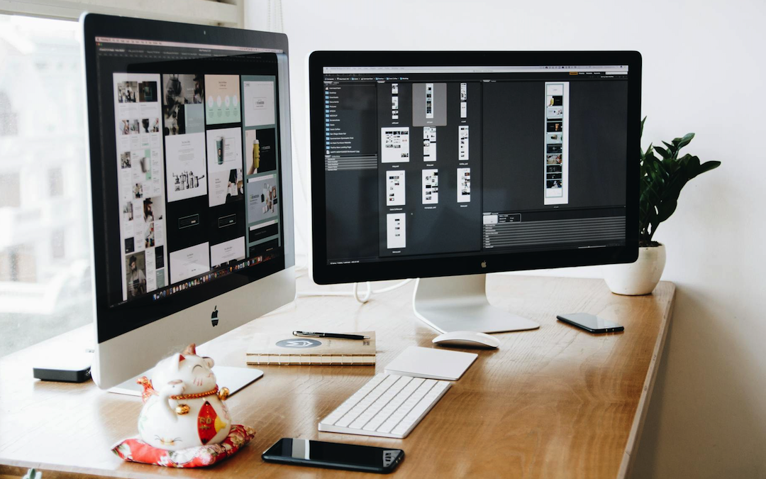 Two iMac screens