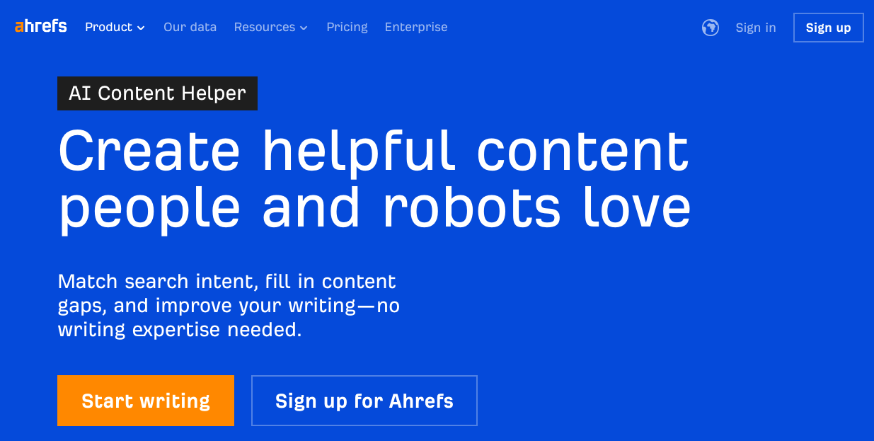 Ahrefs AI Content Helper