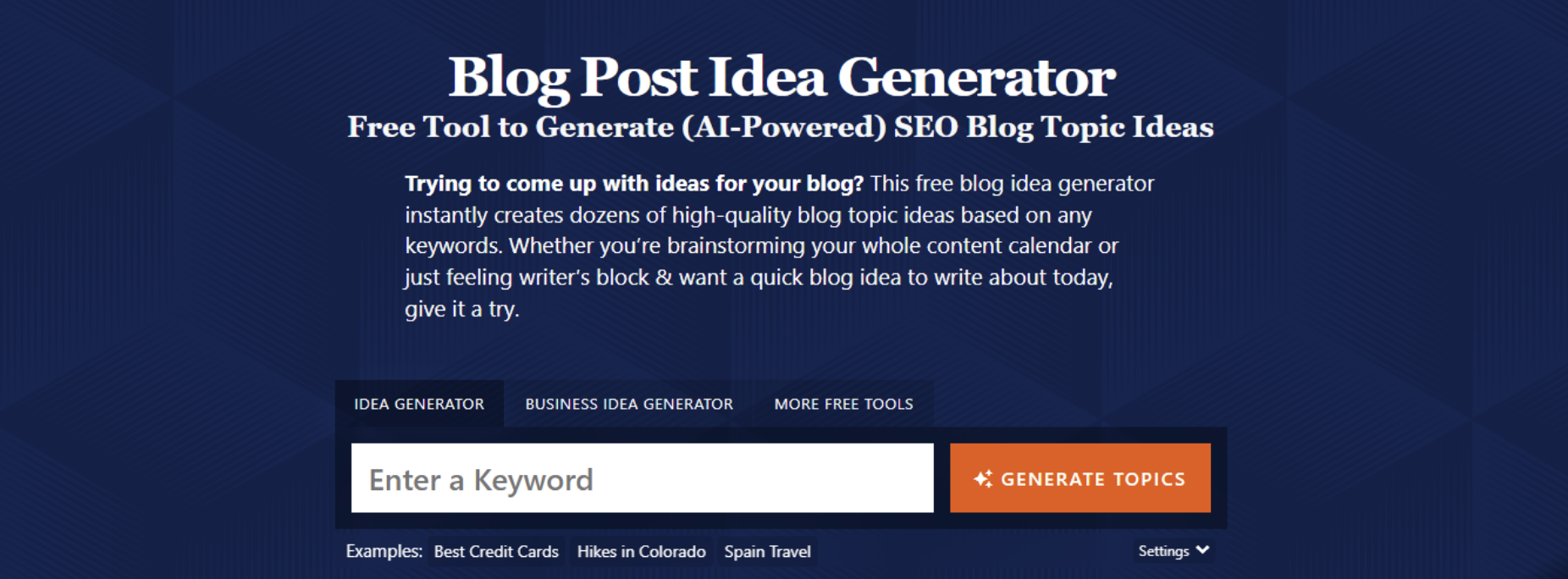 Blog Post Idea Generator