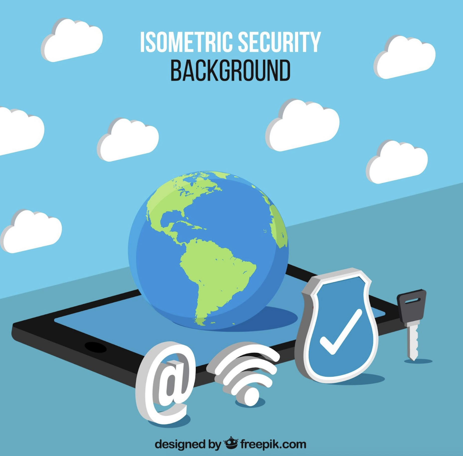 Isometric Security Background