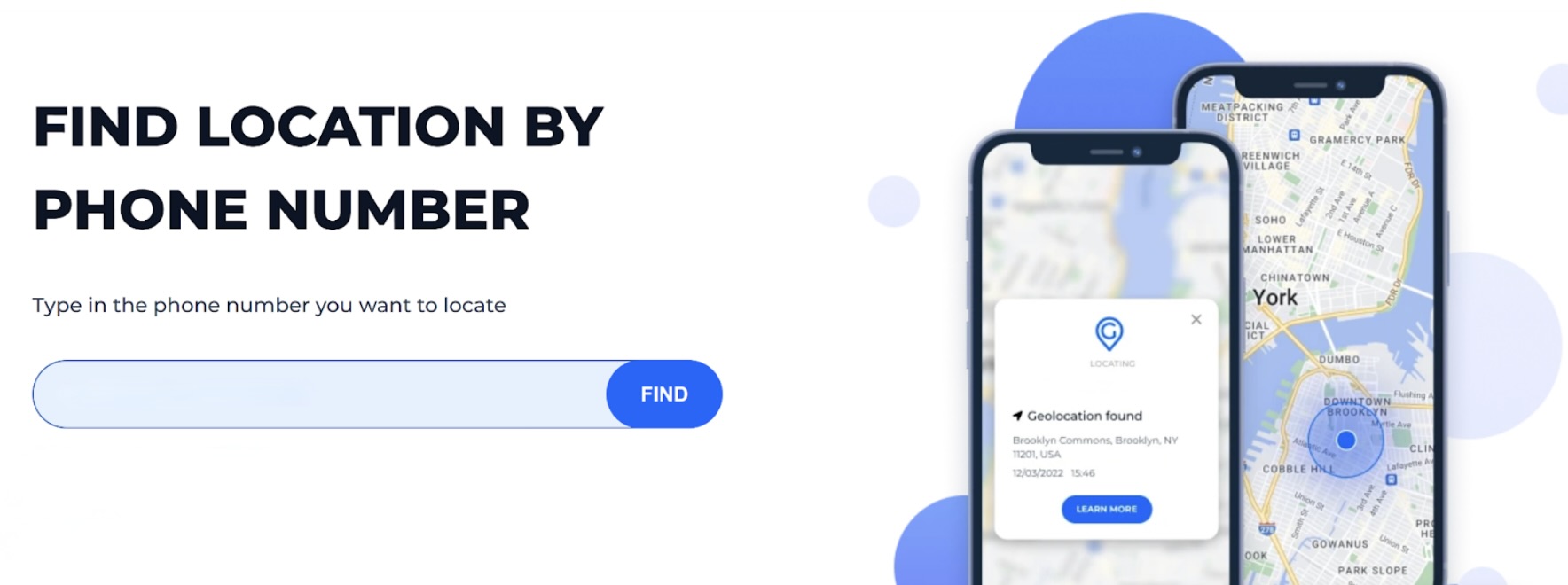 Find location by phone number