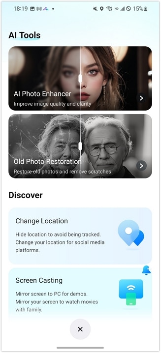 move with change location feature