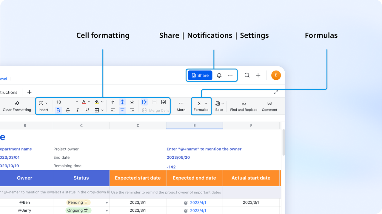 Collaborative Spreadsheets