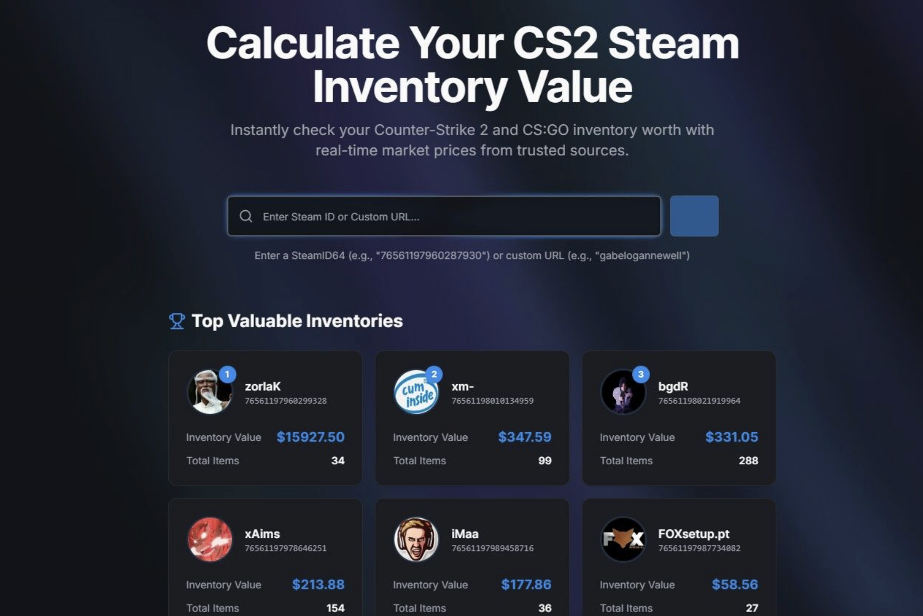 CS2 skin price checker