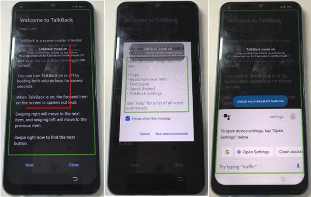 TalkBack and Voice Commands