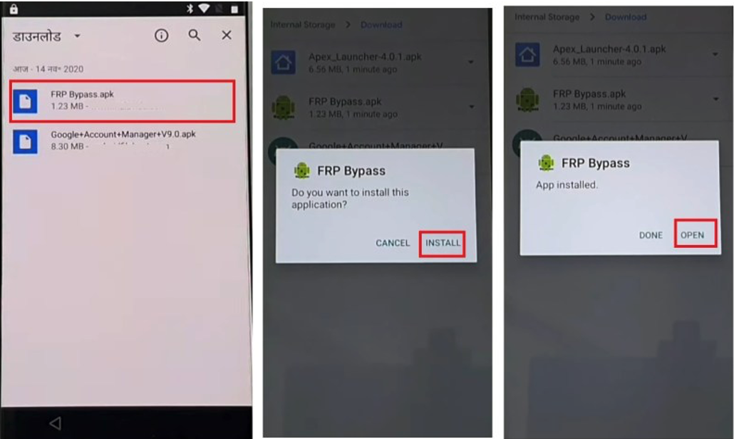 Install FRP Bypass APK
