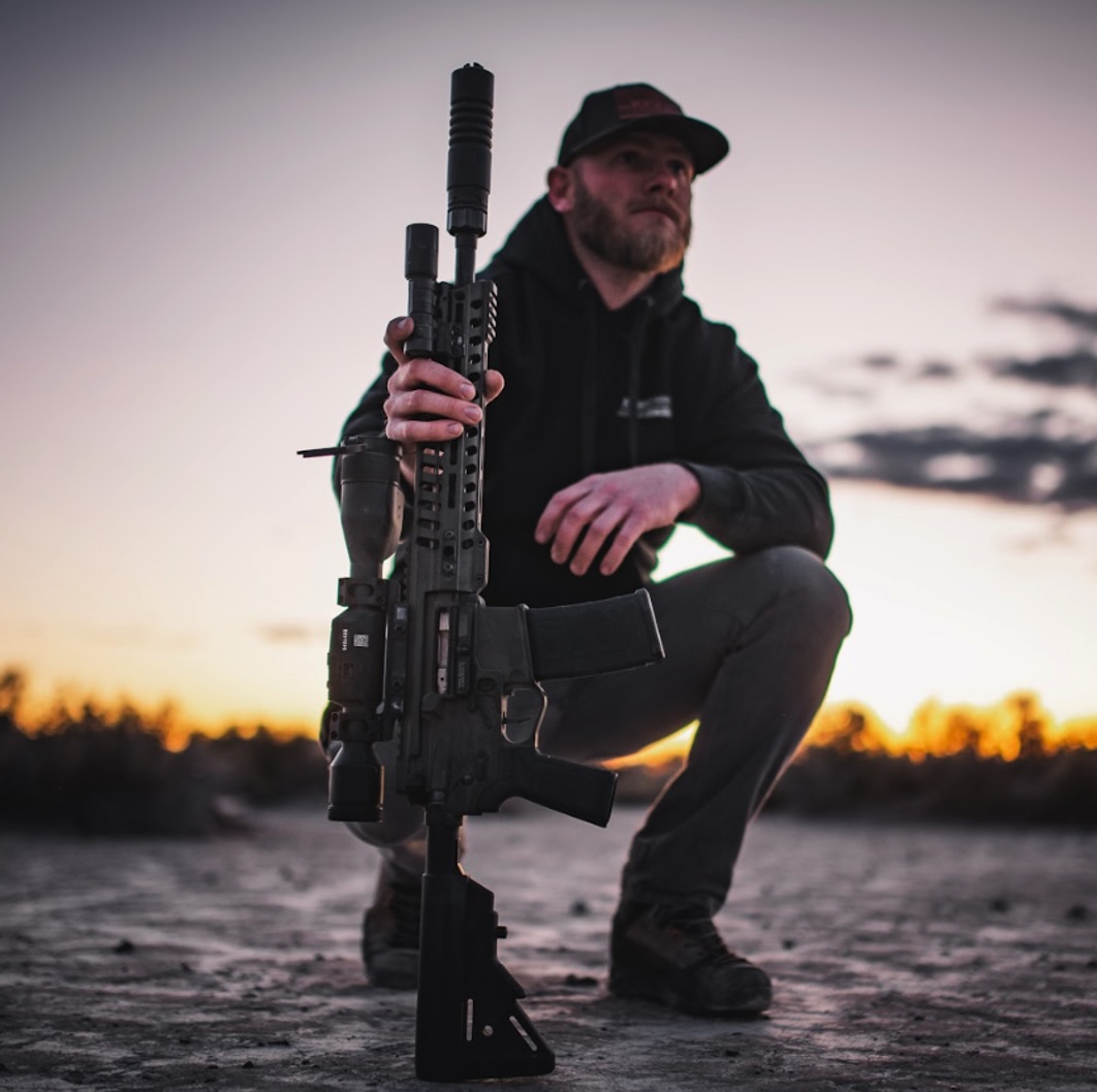 A man with a rifle