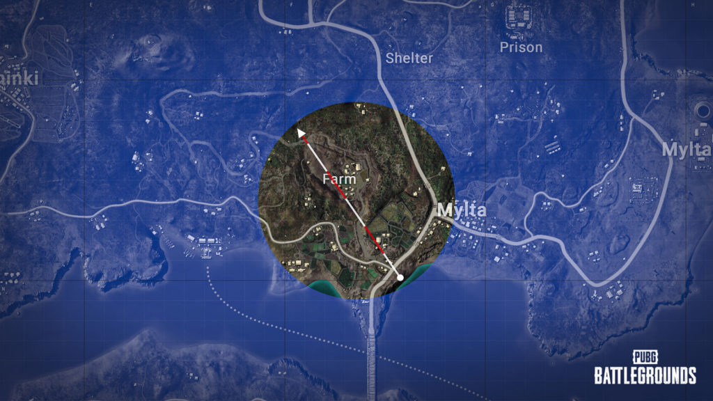 one of the smartest tips for pubg mobile beginners is get inside the safe zone early