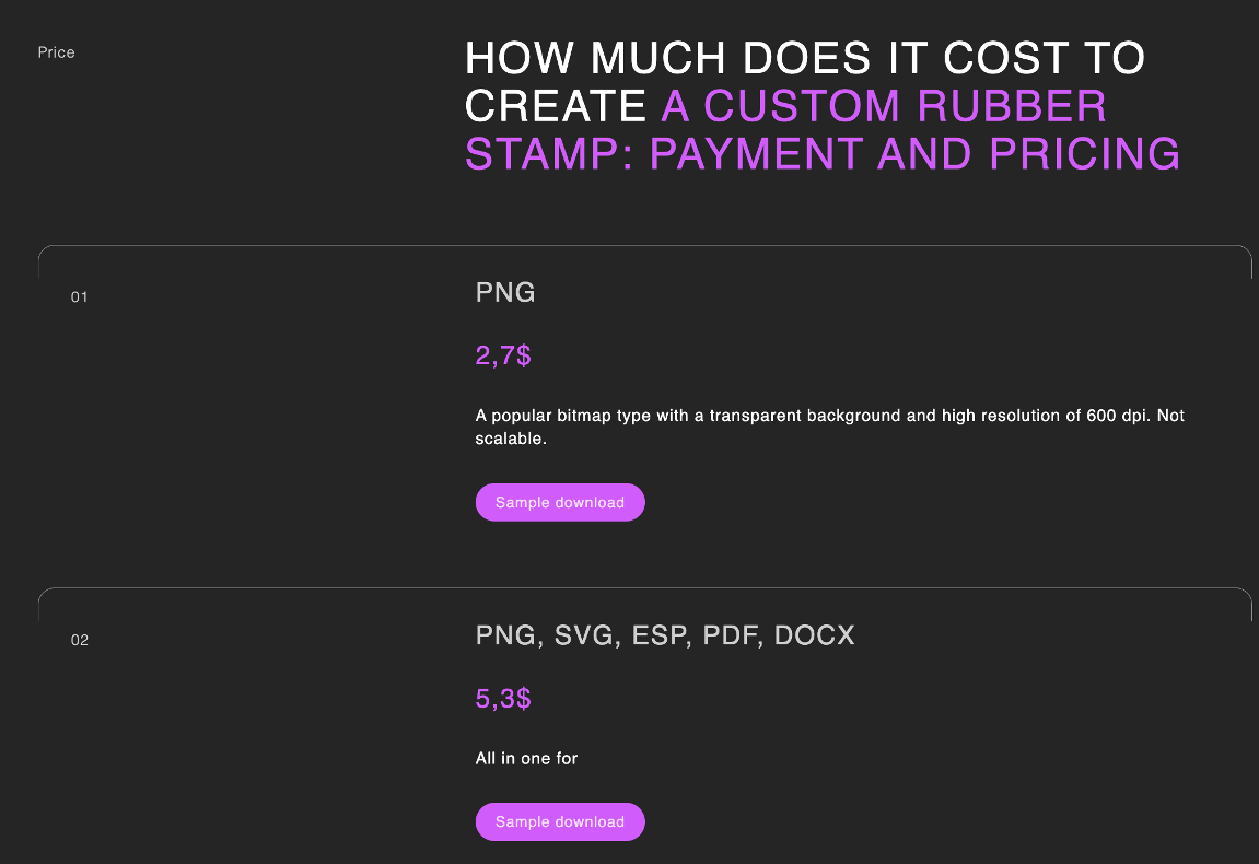 Rubber Stamp Ordering Process