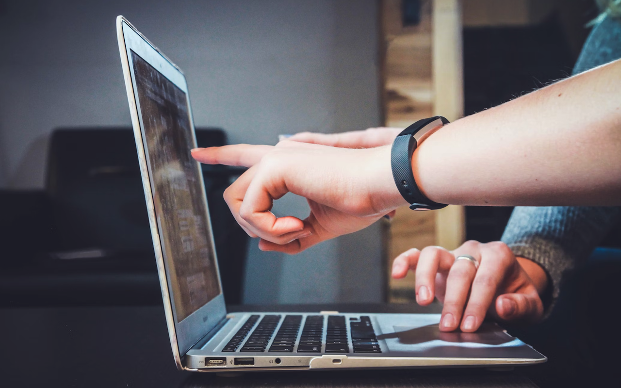 Pointing Laptop