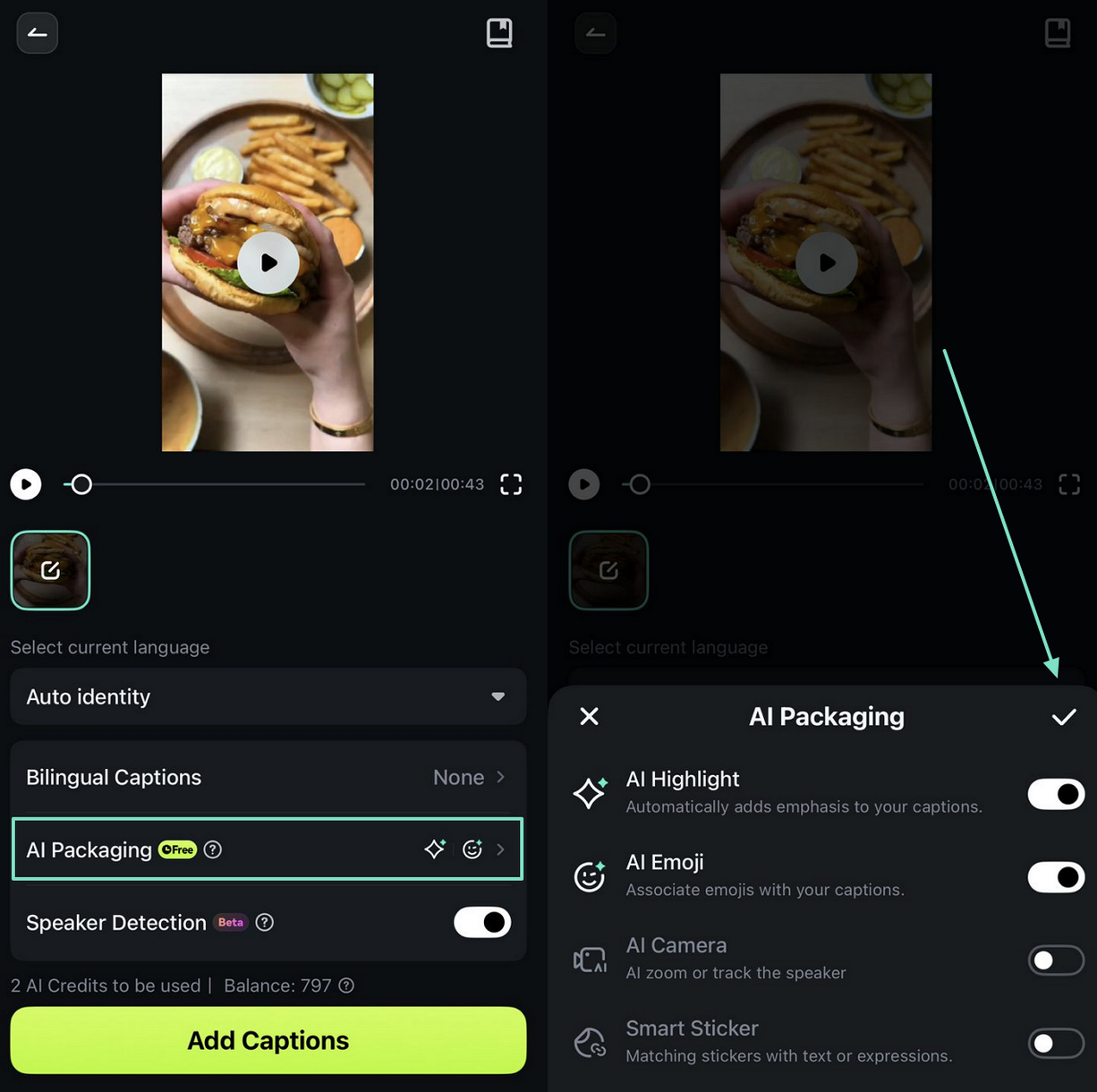 Select settings