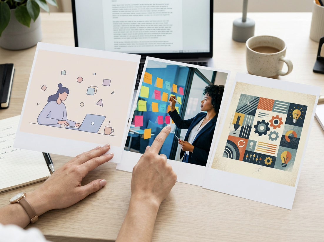 Reviewing visual concepts for blog content