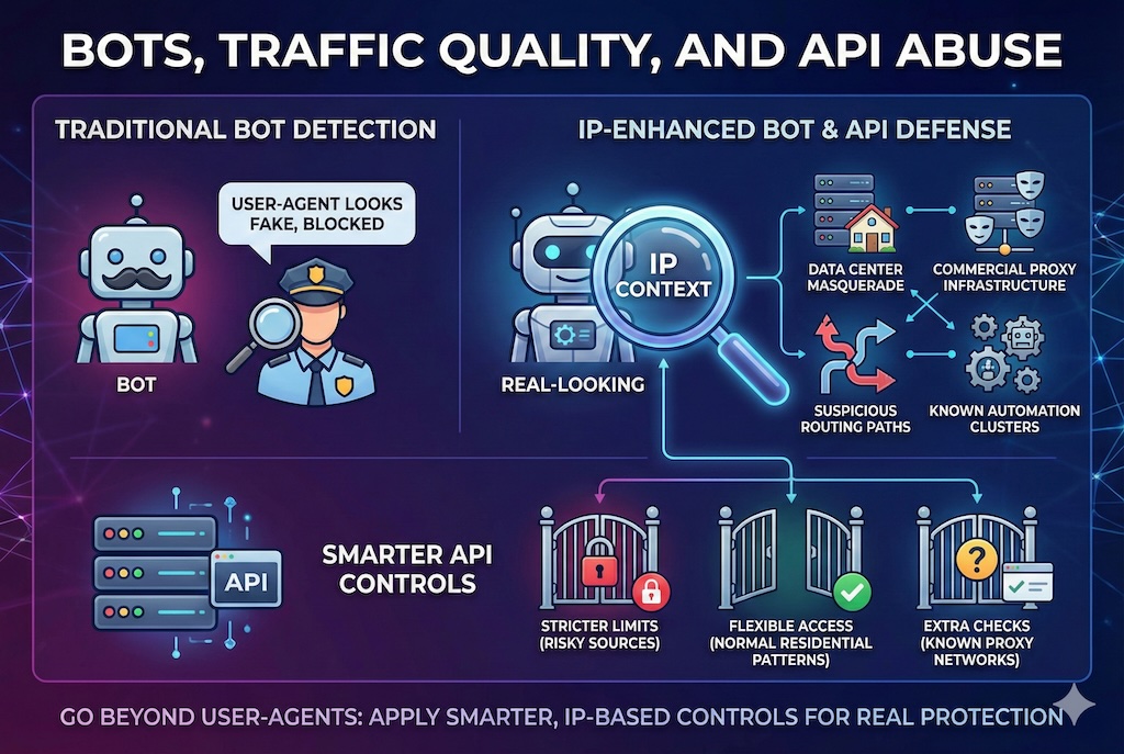 Bots, traffic quality, and API abuse