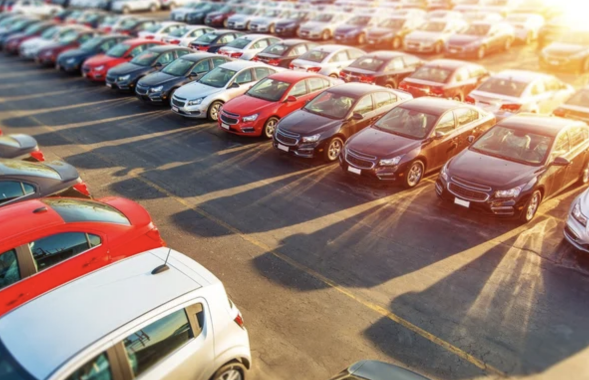 Used cars on lot