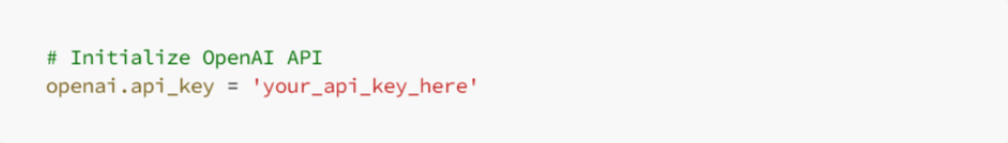 Initialize OpenAI API