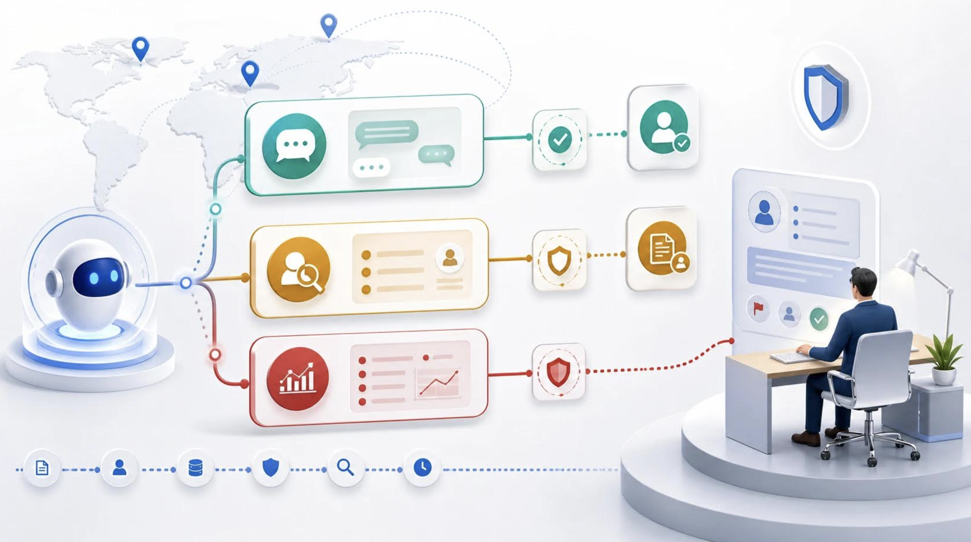 AI agent workflow with security and compliance controls