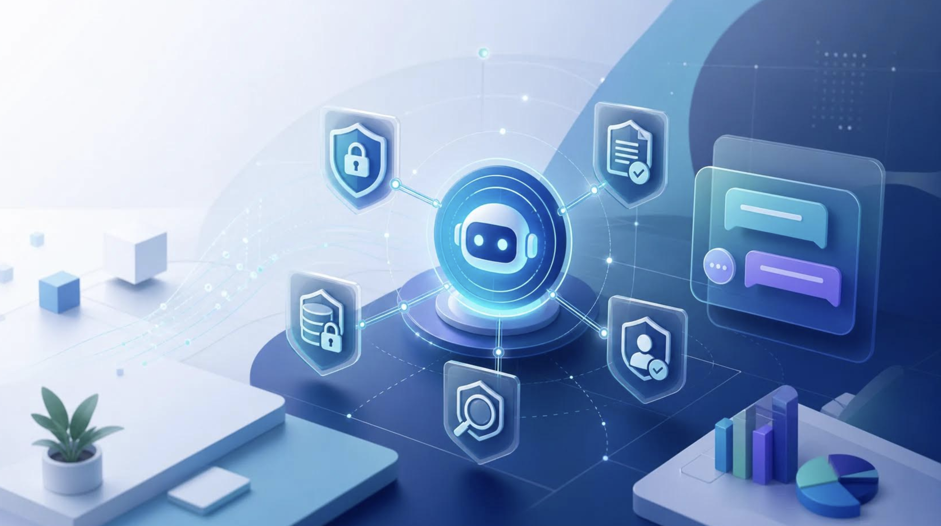 Secure AI agent with privacy and compliance safeguards