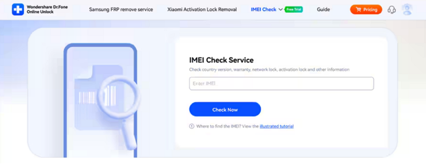 Enter Your IMEI Number