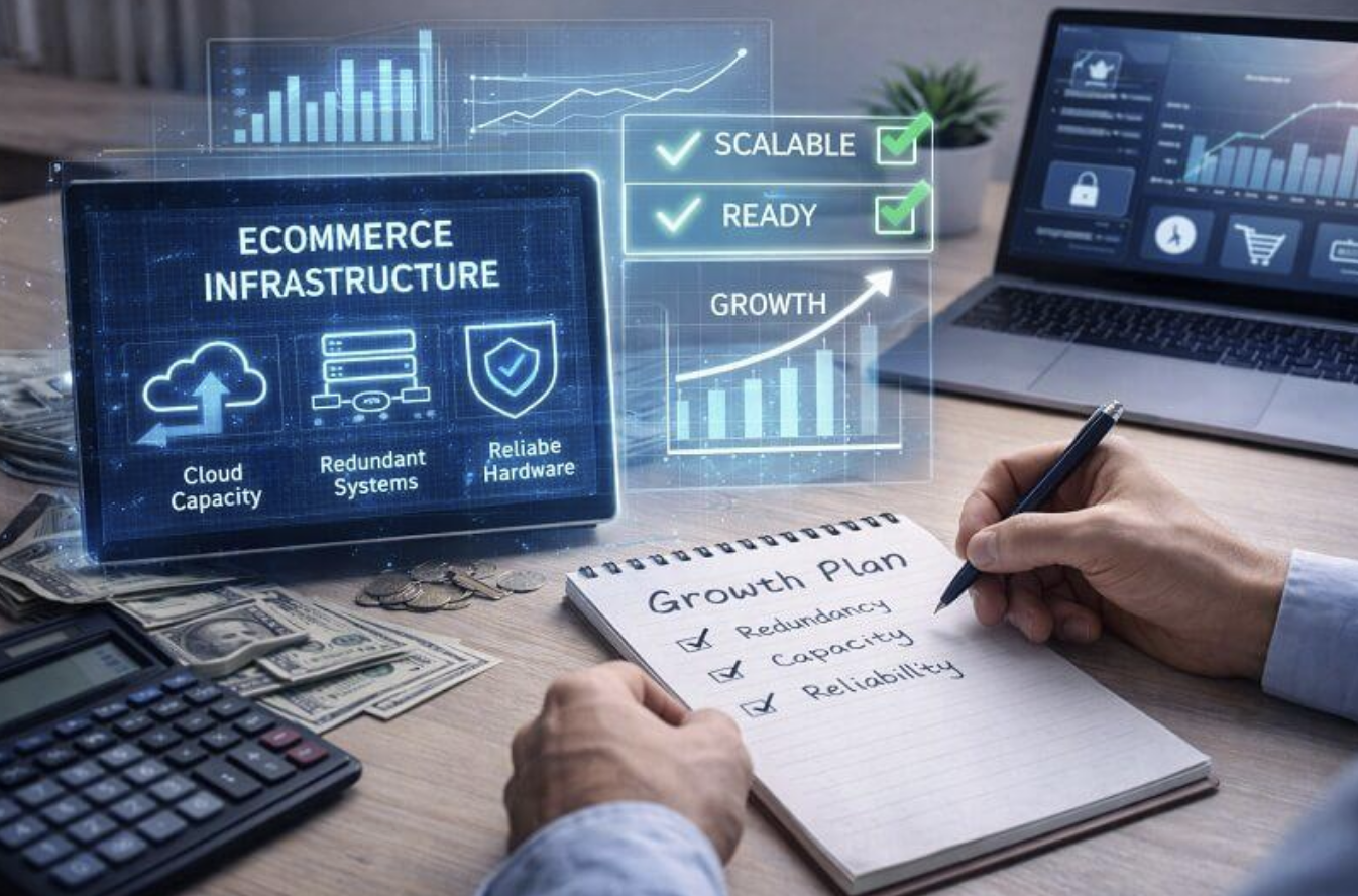 Ecommerce infrastructure planning for scalability, reliability, and growth