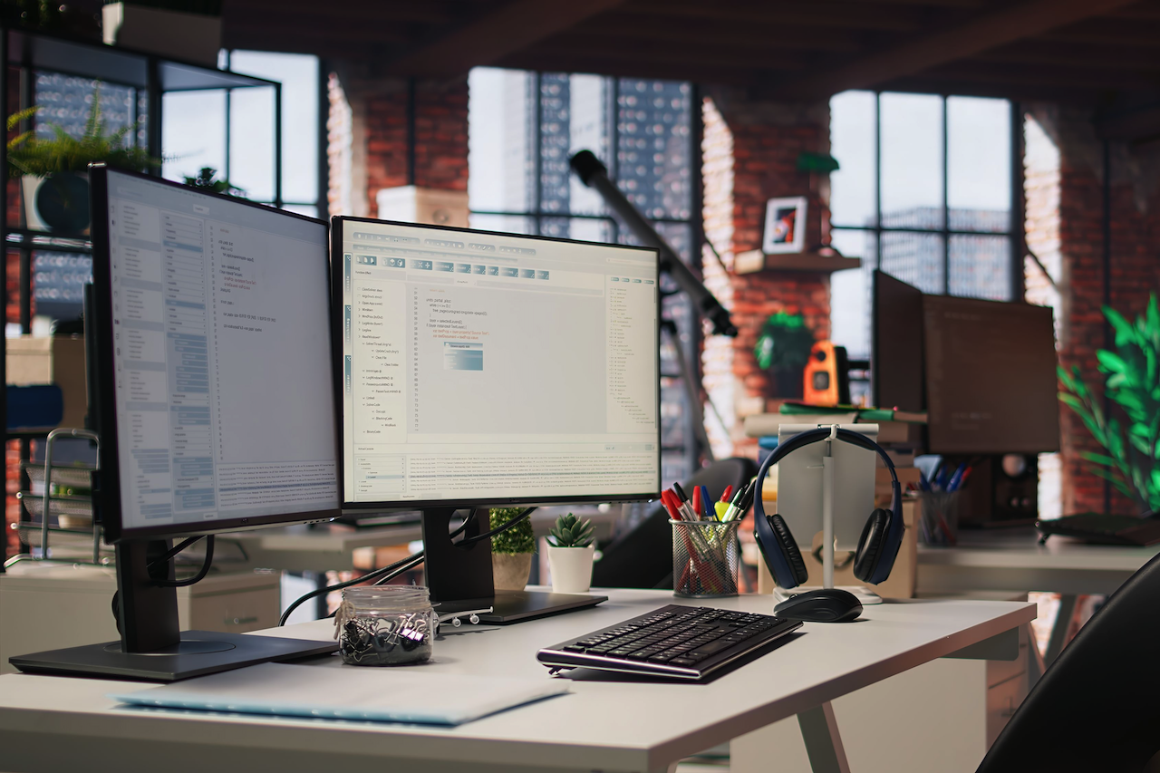 Enterprise remote work desk setup