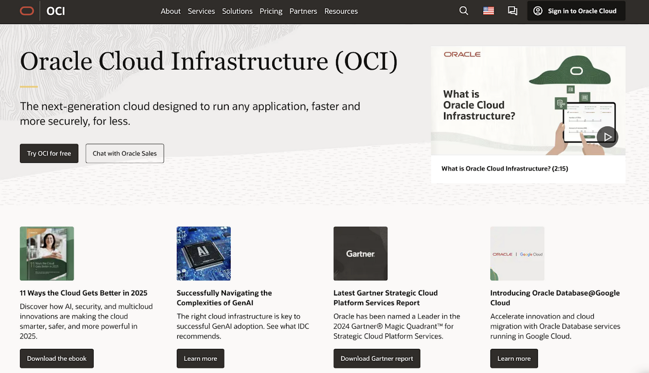 Oracle Cloud Infrastructure