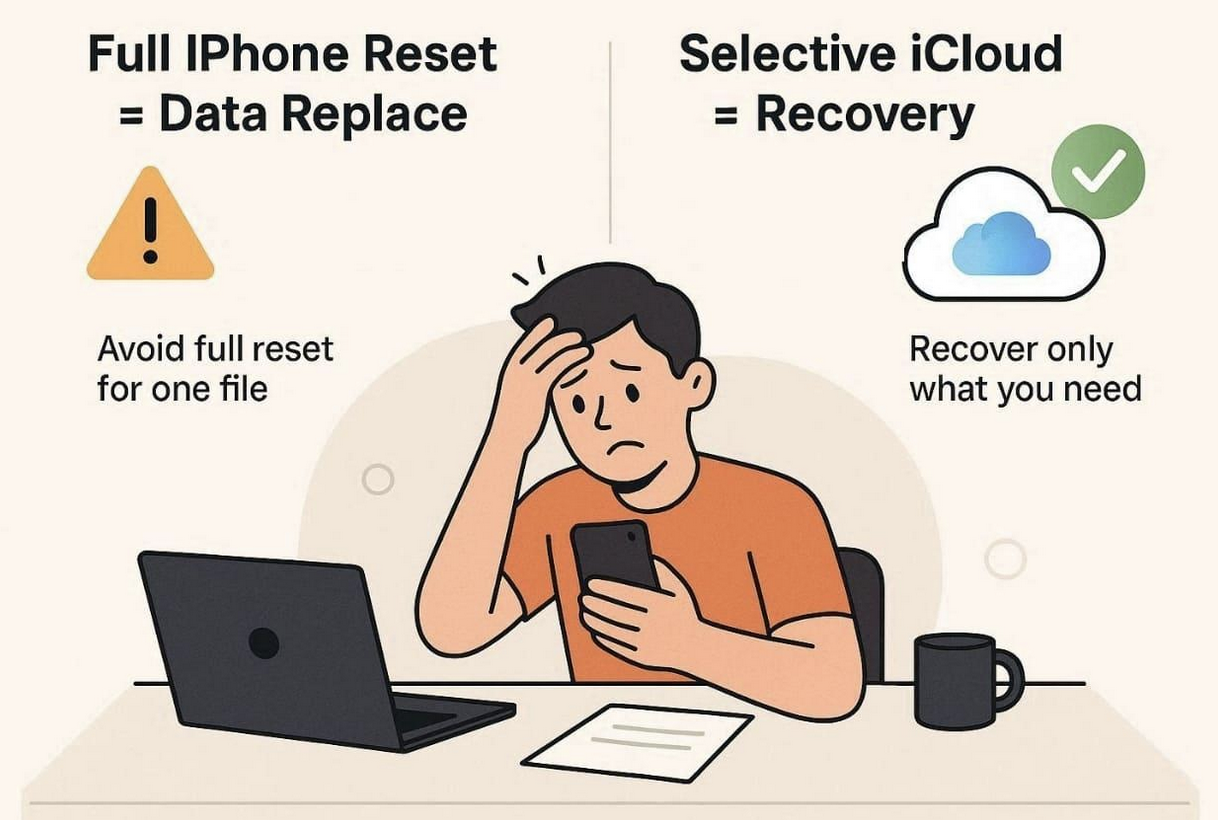 Full iPhone reset vs selective iCloud