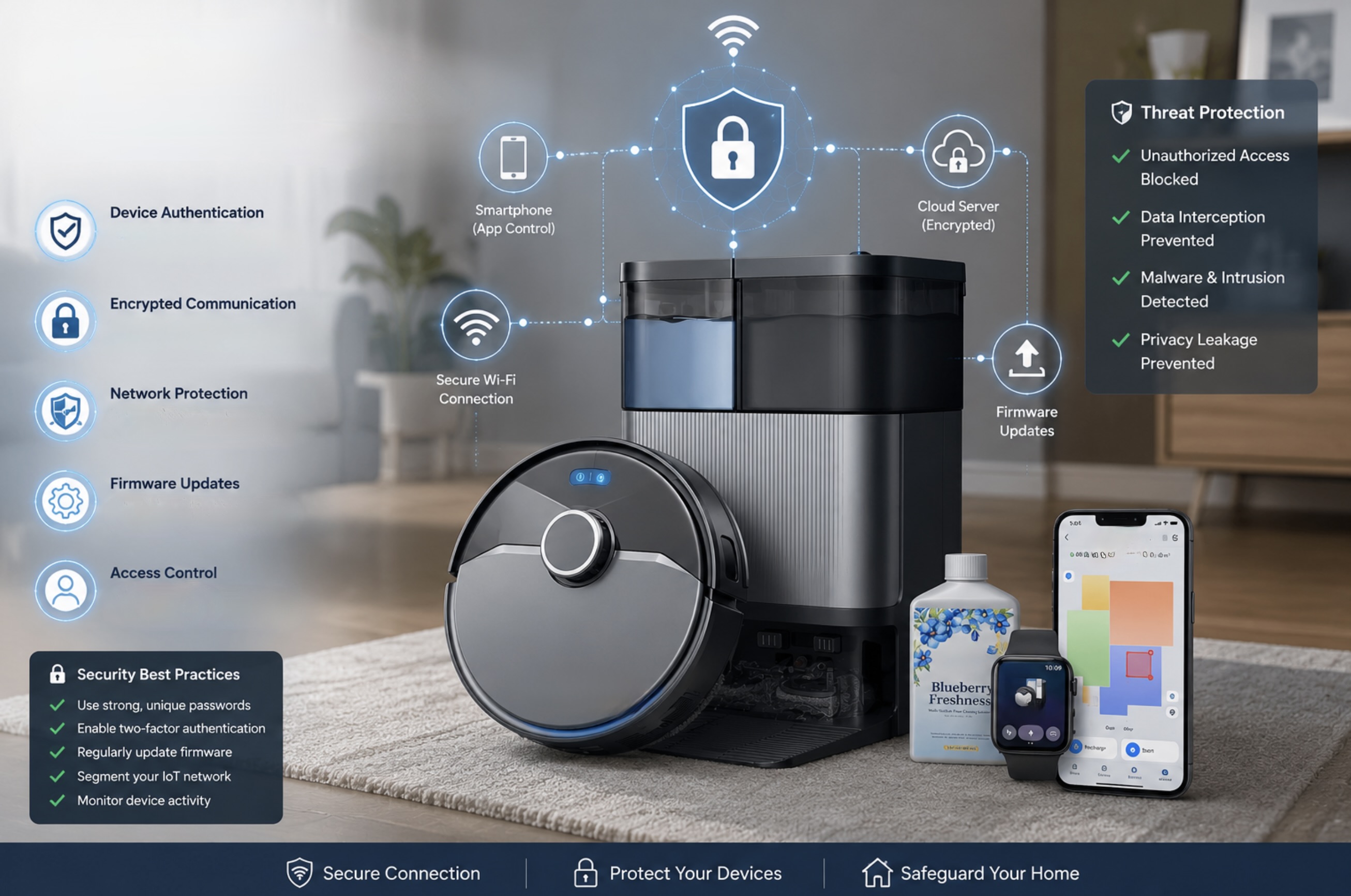 Secure IoT communication for connected home devices