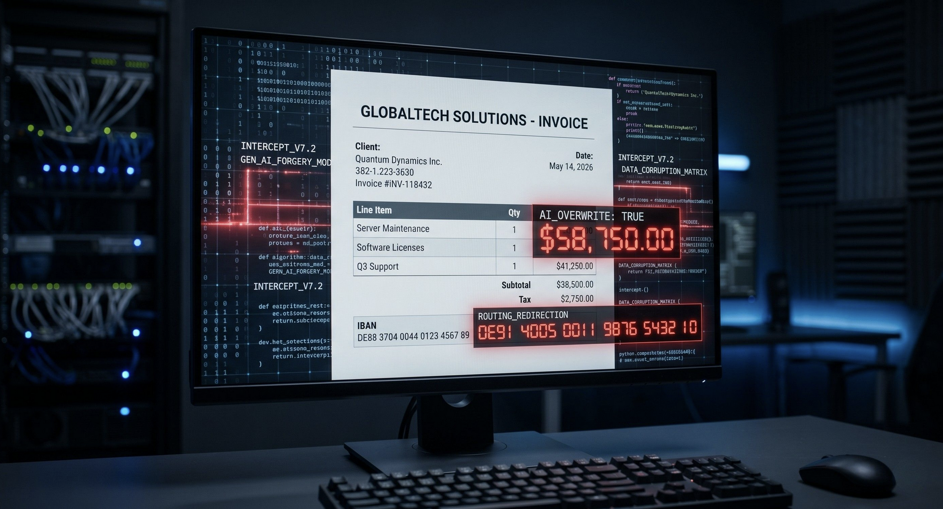 AI-generated document fraud example
