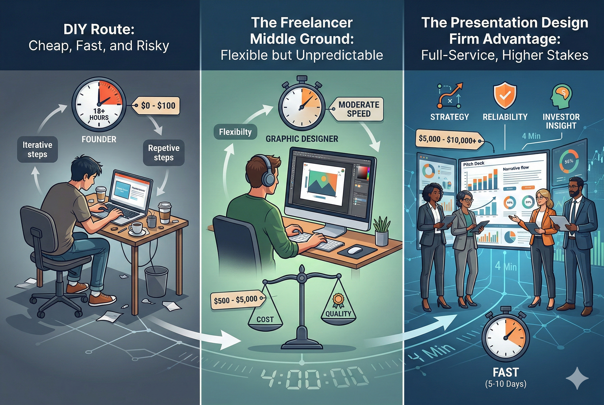 DIY vs. Freelancer vs. Presentation Design Firm