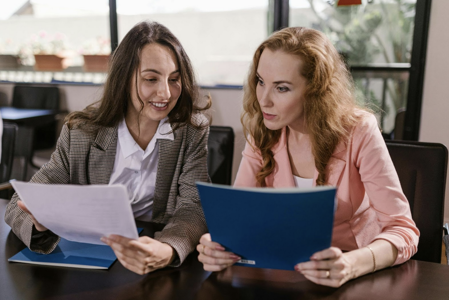 Two women having a meeting