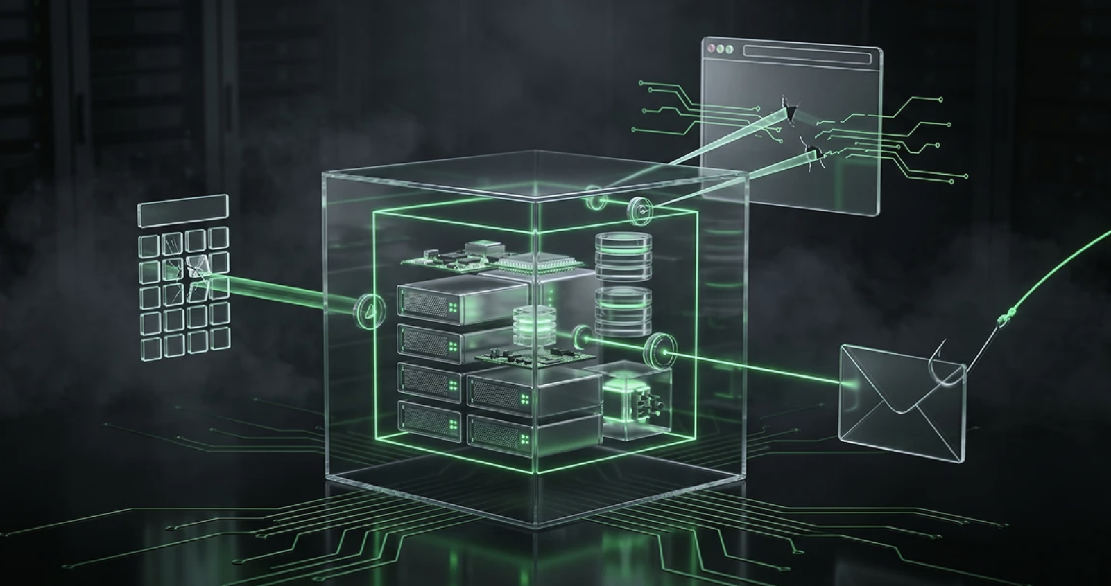 Cyberattack chain targeting servers and sensitive data