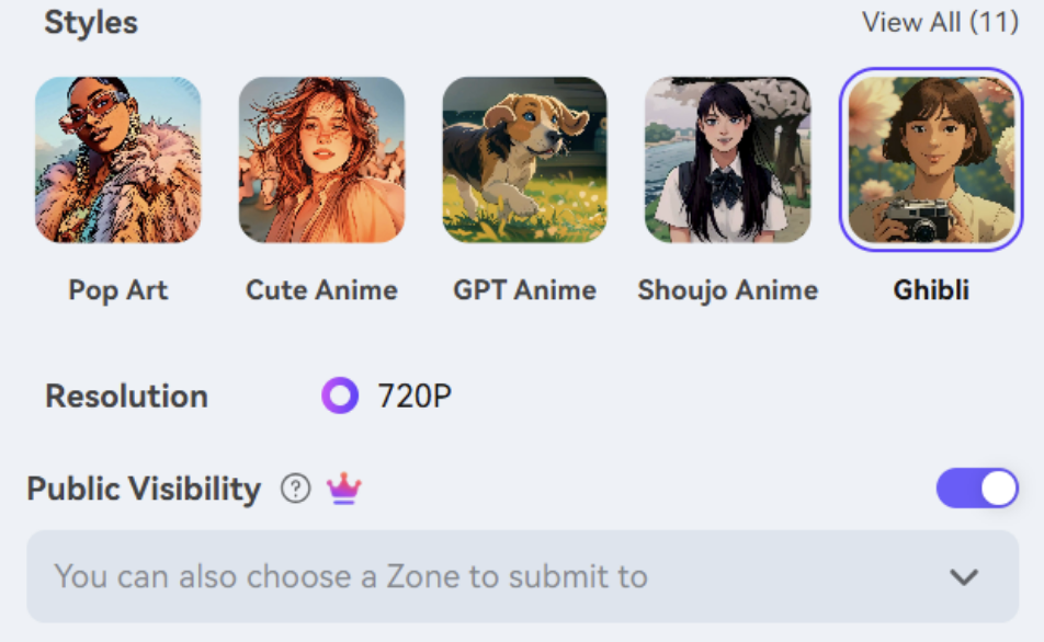 Choose a style template
