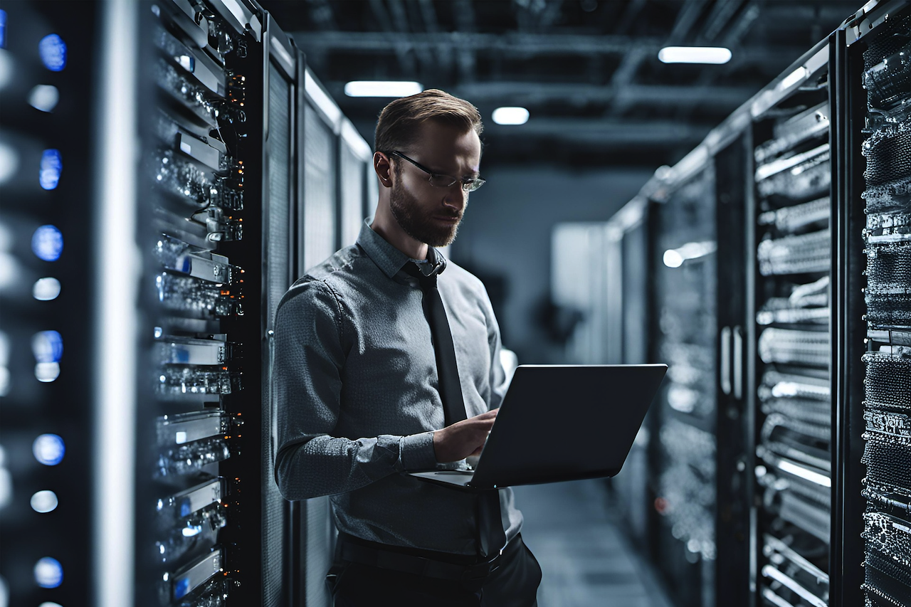IT professional managing servers and business network infrastructure