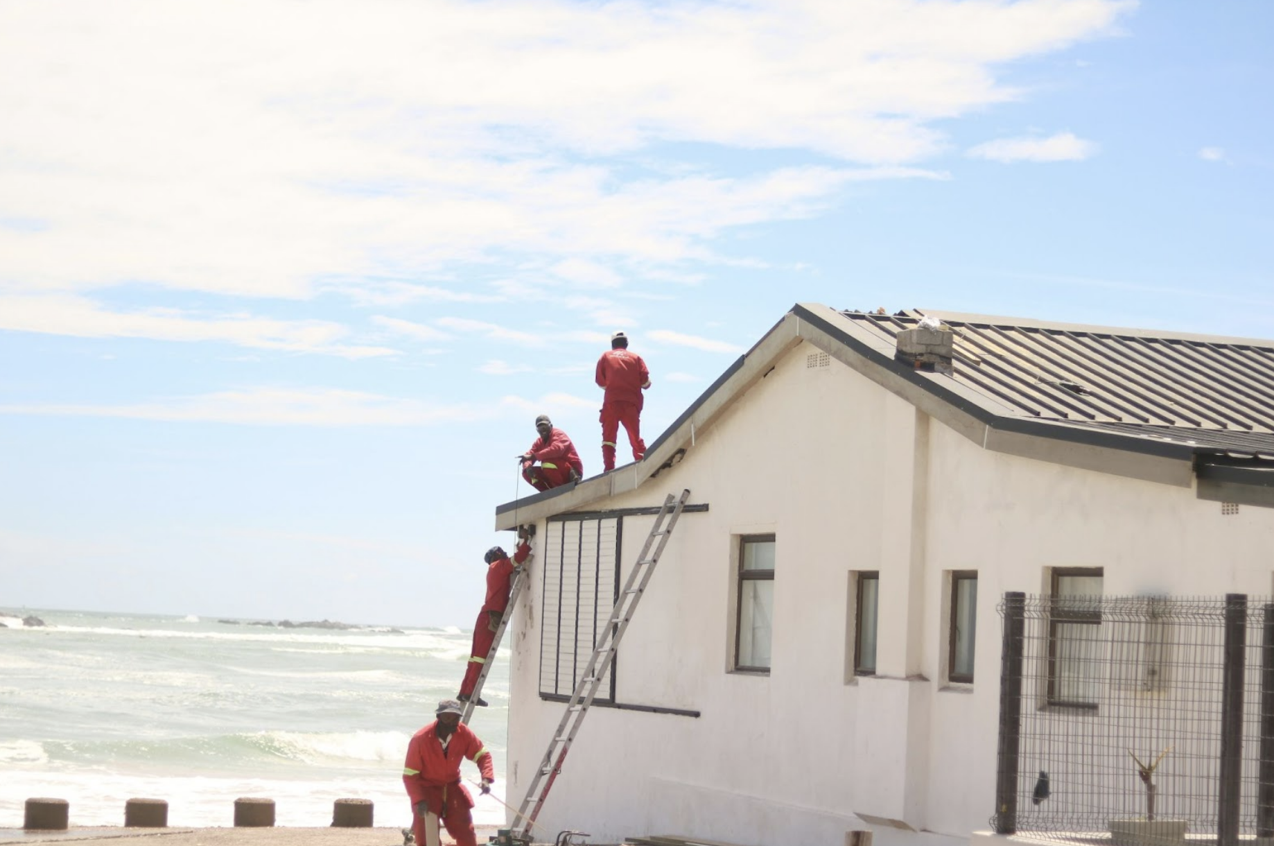 Men working on roof