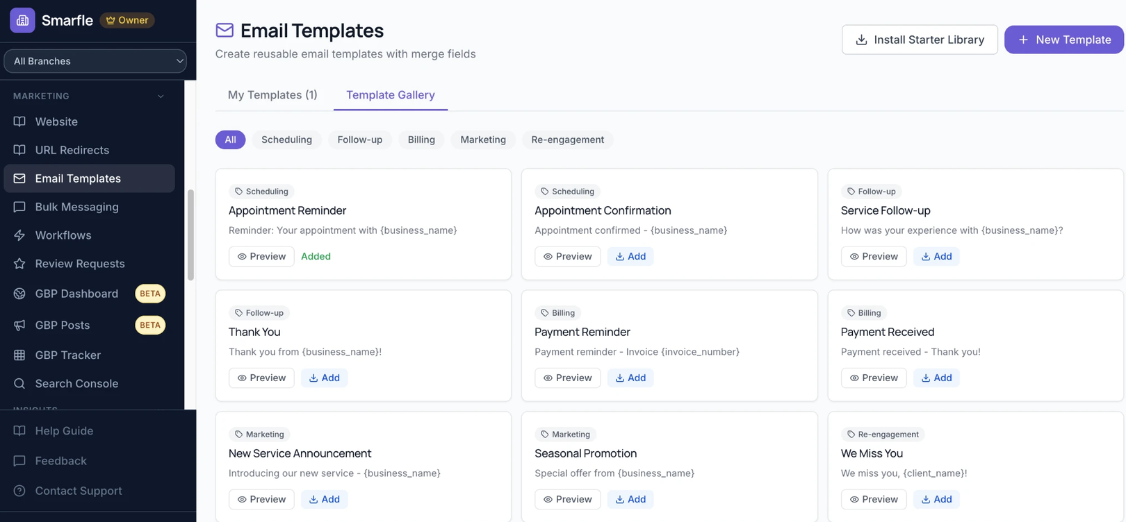 Email templates