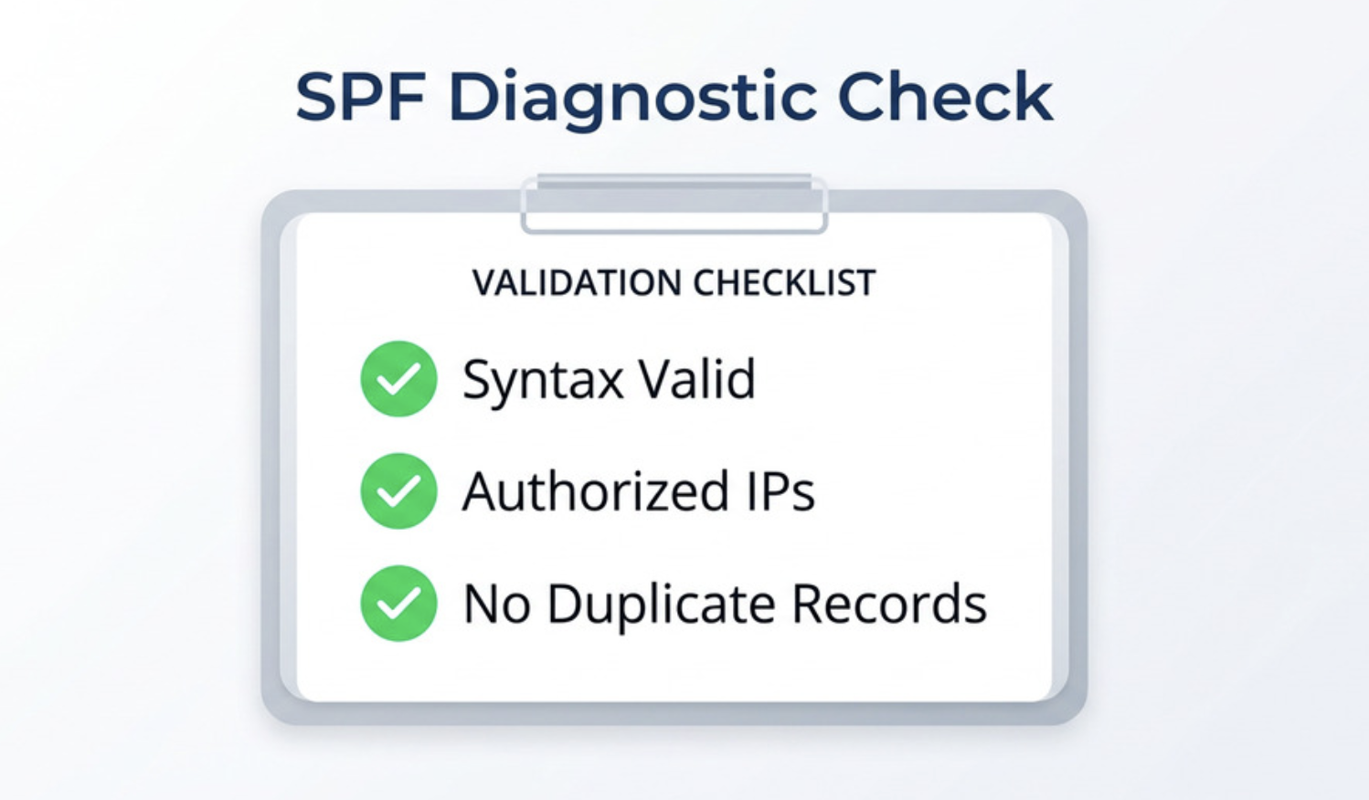 SPF diagnostic check