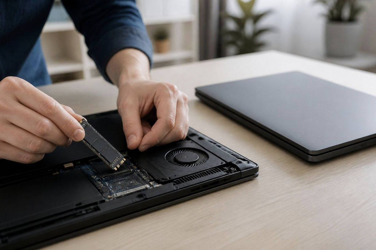 Installing an SSD in a laptop