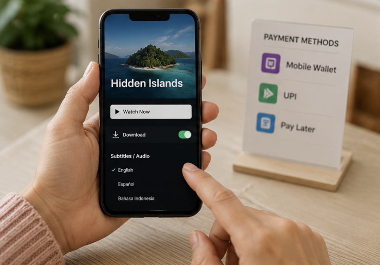 Localized streaming app with offline viewing