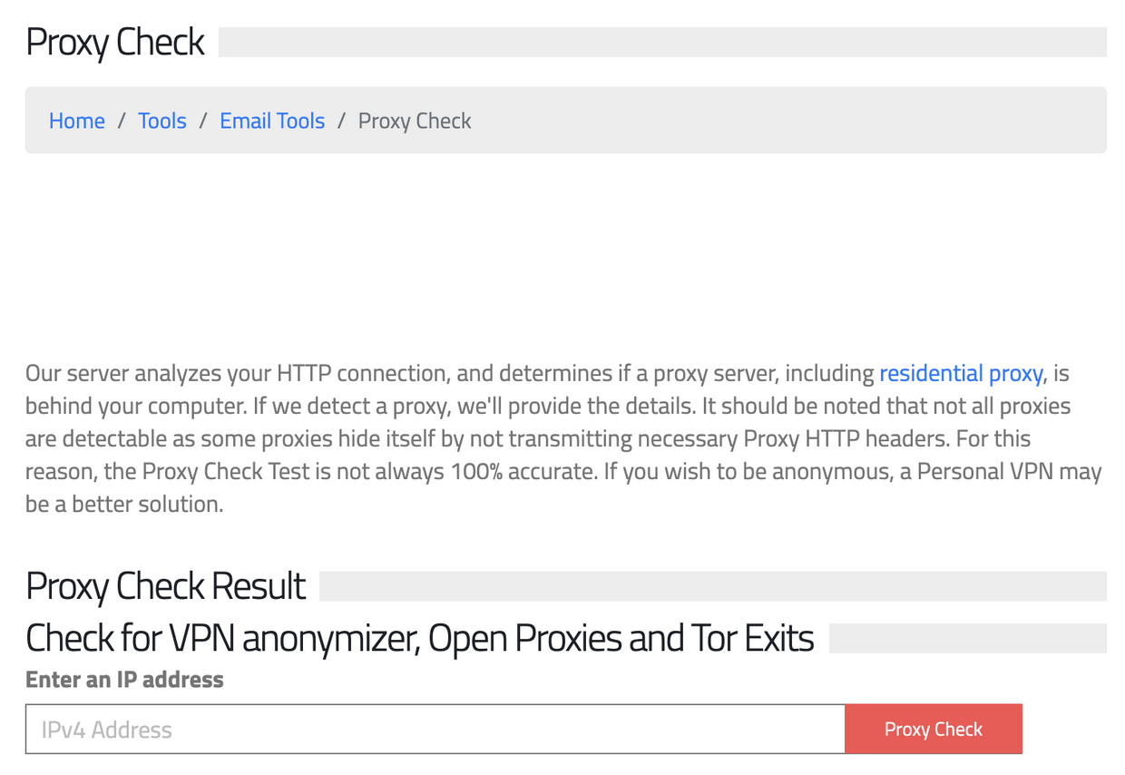 Proxy Check Tool