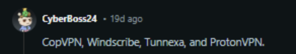 Reddit Comment